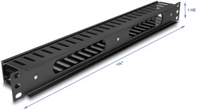 81555 19" patch panel, 1 U, black