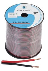KABEL GŁOŚNIKOWY 0.75mm CZARNO-CZERWONY