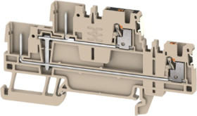 Terminal block, push-in connection, 1.5 mm², 4 pole, 17.5 A, 6 kV, dark beige, 2675810000