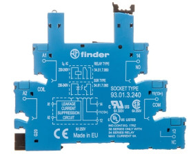 Wąskoprofilowe gniazdo 6,2mm do przekaźników serii 34 do linii długich 230-240V AC 93.01.3.240.0000