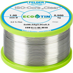 Felder 52761030 ISO-Core Solder Reel 0.500kg Lead-free 1mm SAC305