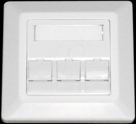185869 Flush-fitted connection box for 3x Keystone, white
