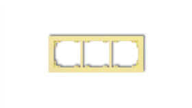 Deco Ramka Potrójna Deco Pastel Matt Kanarkowy 43Dr-3