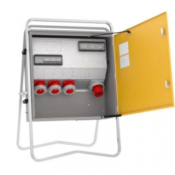 Rozdzielnica budowlana elBOX-XL W125-030000 IP44 wtyk CEE 125A-5P gn: 3xCEE 63A 3xRCCB 6kA 75516012