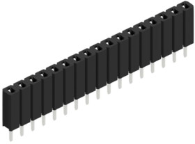 Socket header, 17 pole, pitch 2.54 mm, straight, 10025446