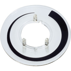 OKW A 44 23 020 Dial For Round Knob &#xD8;23mm - Transparent W BK Graduation