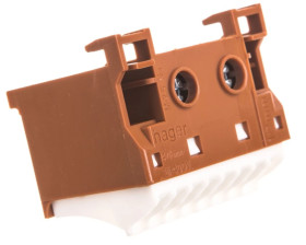 Blok samozacisków 63A QC brązowy 10 przyłączy 33x45x45mm KN10P