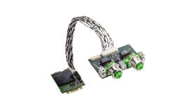 Karta sieciowa, CIFX M3042100BM-RE\F\M12 PCI Express M.2 100Mbit/s, Hilscher