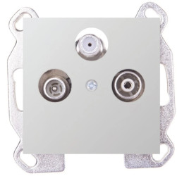 POLO FIORENA metal. Gniazdo antenowe R/TV/SAT koń.