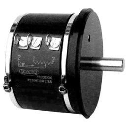 Model 852 1 13/16" (46 mm) Three Turn Wirewound Upper Grade Precision Potentiometer