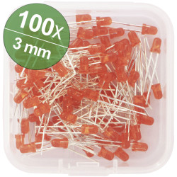 Quadrios 1802O019 LED set Red Wired 3mm 20mA 2.0V