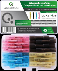 23C494 Schrumpf-Stoßverbinder-Sortiment, 3:1, 45 Teile