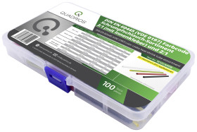 Quadrios 1812CA008 Zestaw rurek termokurczliwych czarny, czerwony, biały, zielono-żółty Współczynnik skurczu:3:1, 2:1 10