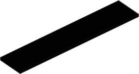 Extruded heatsink, (L x W x H) 1000 x 200 x 25 mm, 1.65 to 0.7 K/W, black anodized, 10019983