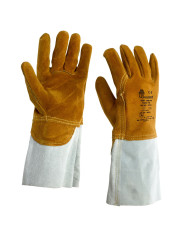 Rękaw ochronny, Brązowy/biały, PA, Odporność na przecięcia, 1547/150, Wielorazowe