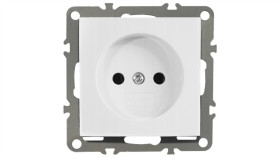 Quadra Gniazdo Bez Uziemienia Pojedyncze Białe