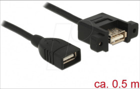 85459 Cable USB 2.0 A female &gt; USB 2.0 A female, 50 cm