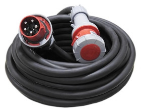 Przedłużacz budowlany siłowy elCORD CEE 125A 400V IP67 20m H07RN-F 5G35 z wtyczką i gniazdem CEE 125A-5P IP67 30565200