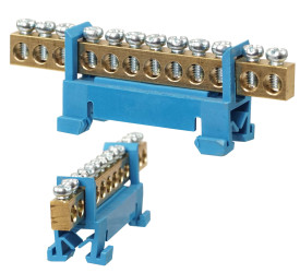 Listwa zerowa TH35 12P niebieska CB-31482