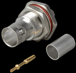 R142 334 700 BNC socket, RG59 HDTV, straight, crimp