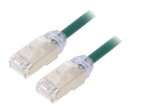 STP28X3MGR Patch cord F/UTP,TX6A-28™ 6a drut Cu LSZH zielony 3m 28AWG
