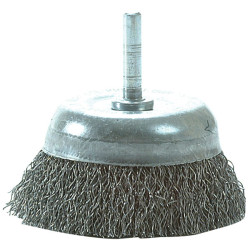 Lessmann 430.133.07 DIY Cup Brush with Shank 75mm, 0.35 Steel Wire