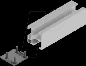 118000333300 Endkappe für PV-Profilschiene 33x33