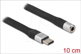 86942 Adapter cable USB C to jack, 0.1 m, flat