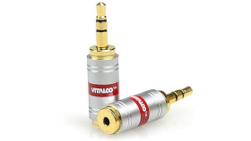 Vitalco Jp416 Chrome Przejście Adapter Audio Aux Mini Jack 3,5Mm Stereo...