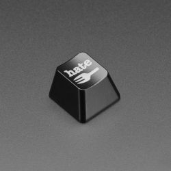 Etched Glow-Through Keycap with Hate Fork Graphics - MX Compatible Switches
