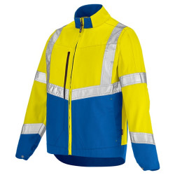 BLOUSON LUTEA JAUNE FLUO / BLEU AZUR