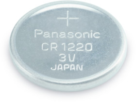 Lithium-button cell, CR1220, 3 V, 35 mAh, CR-1220