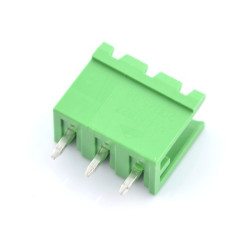 Listwa montażowa męska, 3-pinowa, raster 5,08mm, pionowa, otwarta