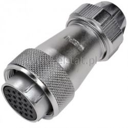 Gniazdo przemysłowe żeńskie, 19 pinów, na przewód