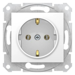 Sedna Gniazdo pojedyncze z/u SCHUKO (z. bezgwint) białe SDN3001821