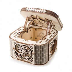Skrzynia skarbów - model mechaniczny do składania - fornir - 190 elementów - Ugearsmodels 70031