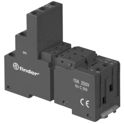 Finder 95.75.0 Relay Socket screw terminal DIN Rail 54x15.5x73.1mm