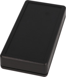 ABS handheld enclosure, (L x W x H) 130 x 65 x 25 mm, black (RAL 9005), IP54, 1599BBK
