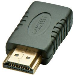 LINDY 41208 HDMI Adapter Plug To Socket Mini Black Audio Video Adapters