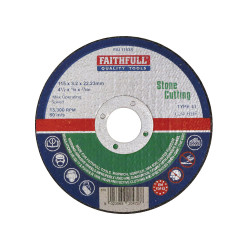 Faithfull FAI1153S Stone Cut Off Disc 115 x 3.2 x 22.23mm