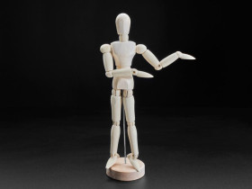 Adafruit Posable Wooden Mannequin - 20cm