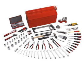Zestaw narzędzi Teng Tools Zestaw narzędzi Cantilever Box Wiertła, młota, klucze sześciokątne, grzechotka, piła,