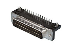 Złącze D-Sub 15-pinowe Męski Kąt Proste Montaż wtykowy raster 2.74mm Złoto na niklu