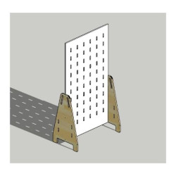 SG Makerspace Pegboard H1962 x W984mm Free Standing Fixed