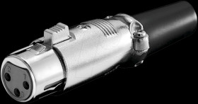 XLR coupler, 3-pin with lock