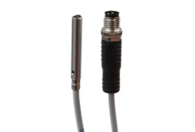 Czujnik optyczny odbiornik nadajnik M5x0,5 dł: 36mm Sn: 0,5m 10-30V DC PNP NO złącze kablowe M8 3-pinowe 0,3m PUR IP67 OE050175