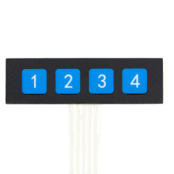 Klawiatura membranowa numeryczna 4 przyciski 1x4