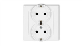 Mini Gniazdo Podwójne Z Uziemieniem Schuko 2X(2P+Z) (Przesłony Torów...