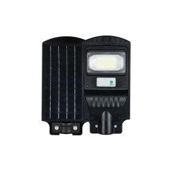 Oprawa uliczna solarna 30W 4000K 650lm 10Ah Czarna czujnik mikrofalowy