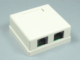 Gniazdo abonenckie 1 x RJ45 UTP-5 + 1 x RJ11